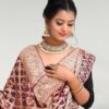 Designer Maroon Kanchipuram Silk Saree – Bridal Zari Weave