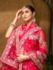 Red Net Bridal Lehenga Set – Heavy Floral Embroidery & Sequins