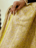 Pastel Yellow Banarasi Silk Saree – Woven Paisley & Floral Zari Work