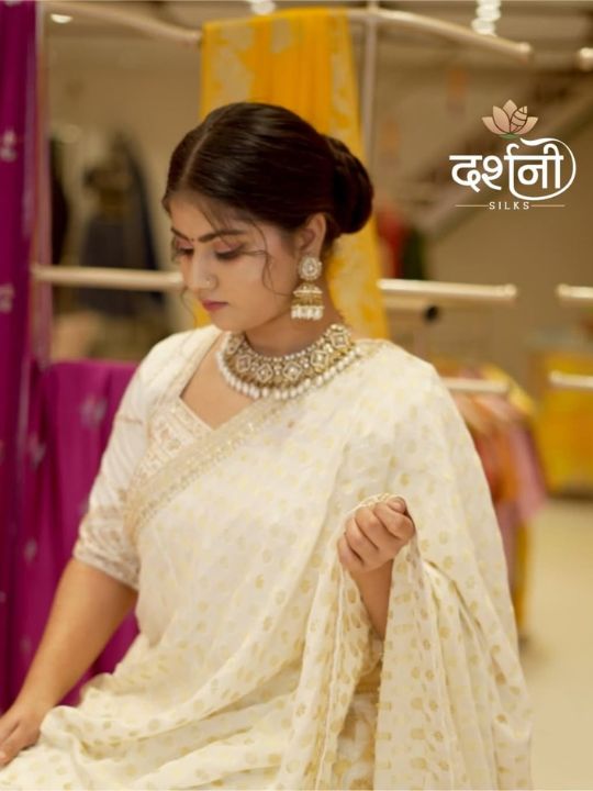 Ivory Embroidered Net Lehenga Set – Bridal Festive Wear