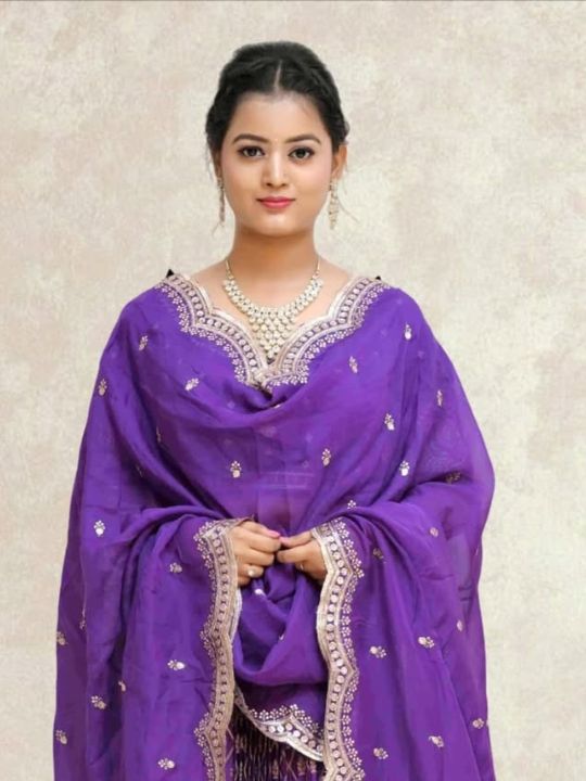 Purple Embroidered Silk Lehenga Set – Festive & Wedding Wear by Darshani Silks