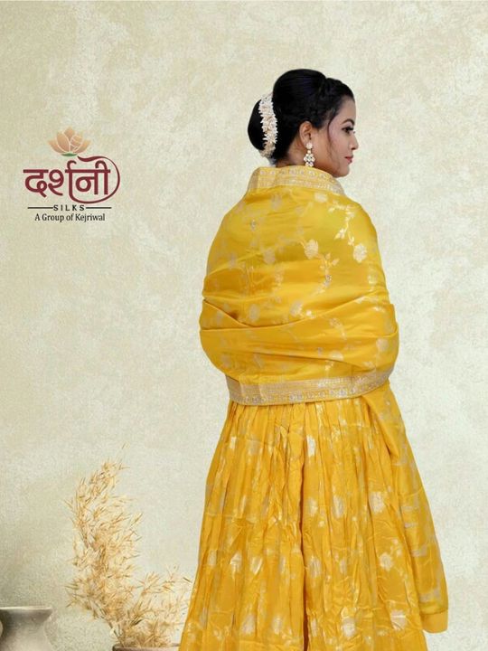 Golden Yellow Silk Lehenga Set – Minimalist Festive Elegance