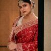 Designer Red Banarasi Silk Saree – Heavy Zari Embroidery & Bridal Appeal